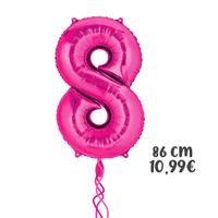 pinke Zahl 8