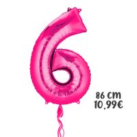 pinke Zahl 6